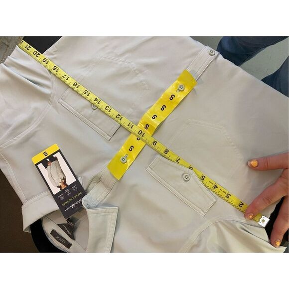 Eddie Bauer LS Departure Shirt Soft Green Stretch Light Weight Moisture Wicking - Picture 10 of 10